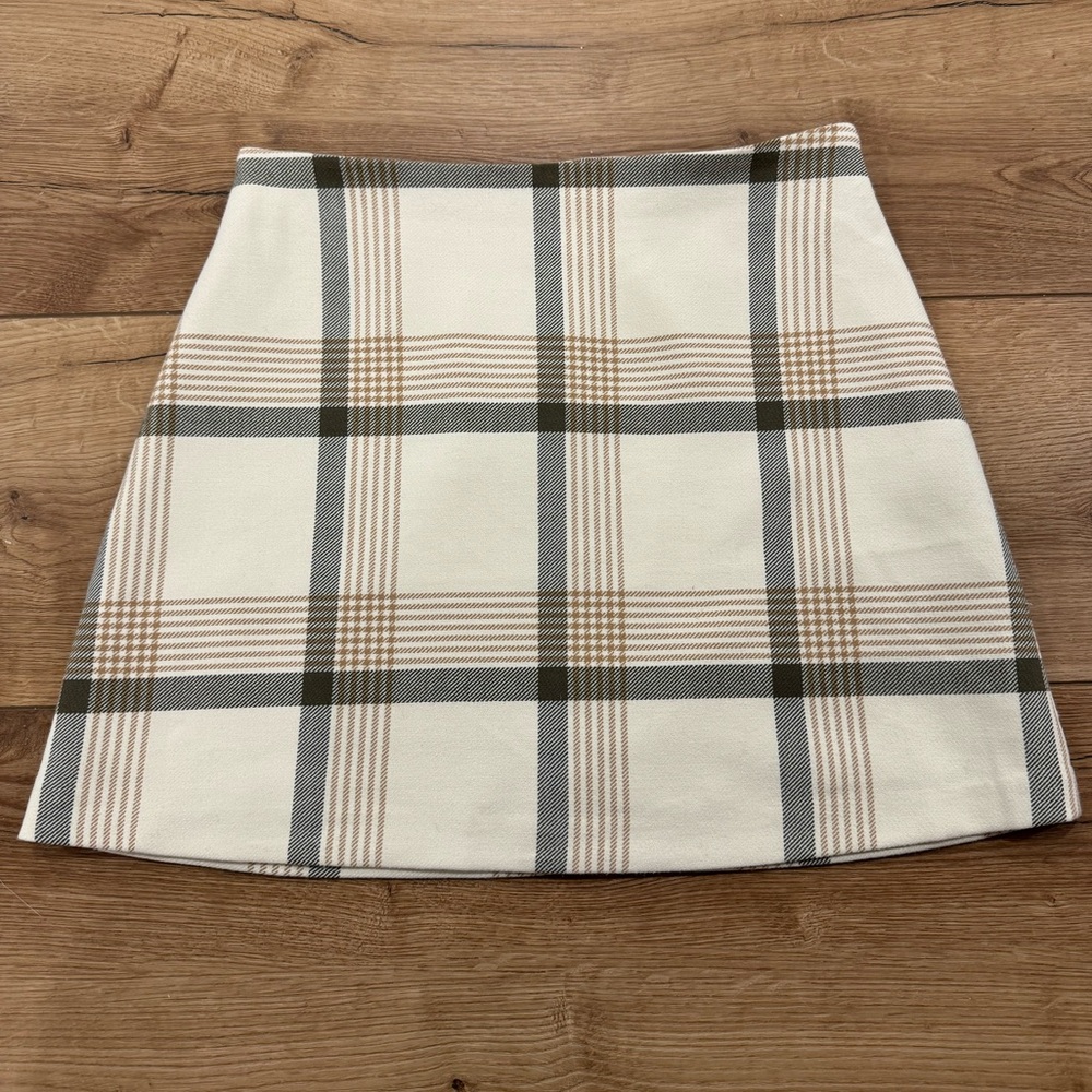 Aritzia Wilfred Classic Checkered Mini Skirt
